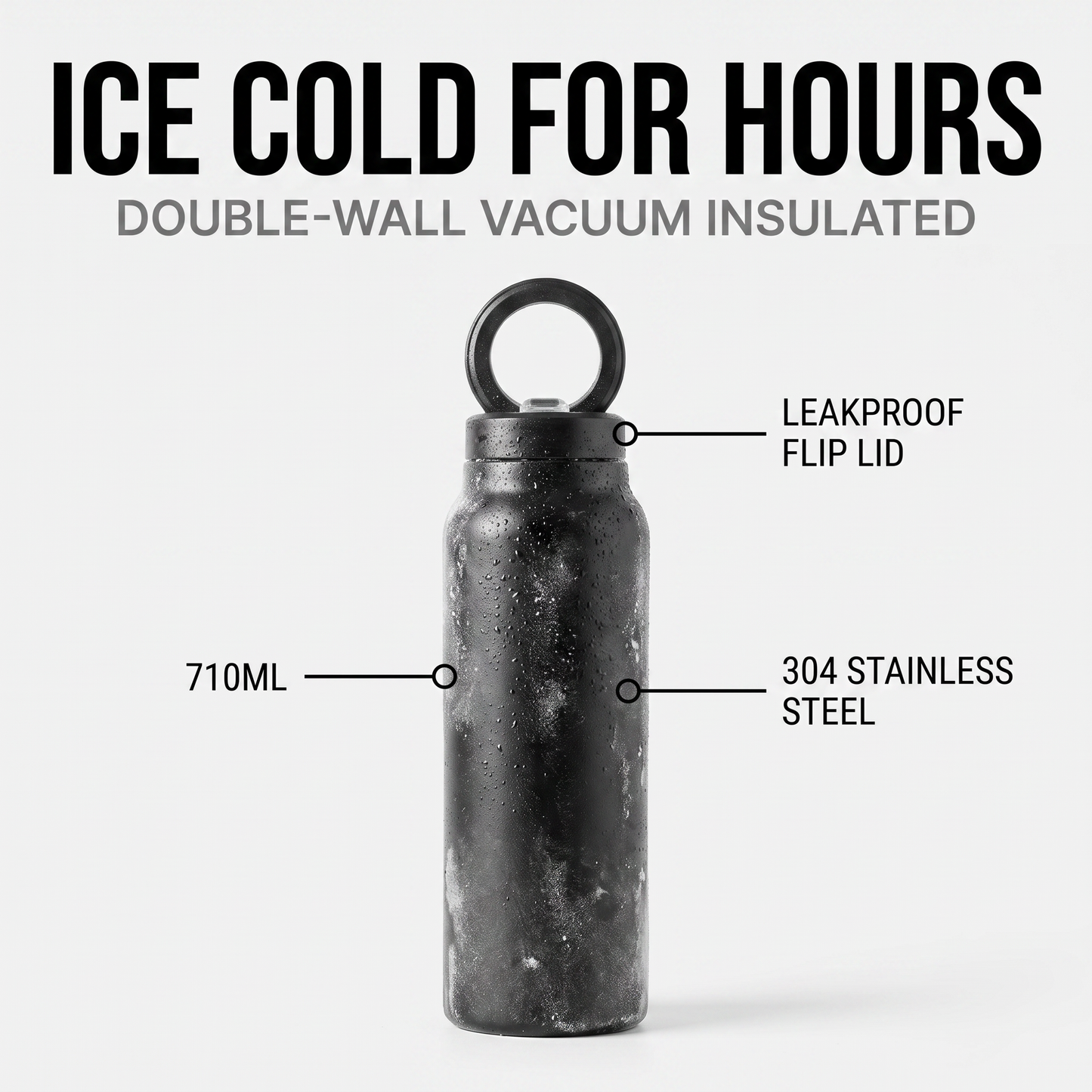 Ice cold for hours — insulation features