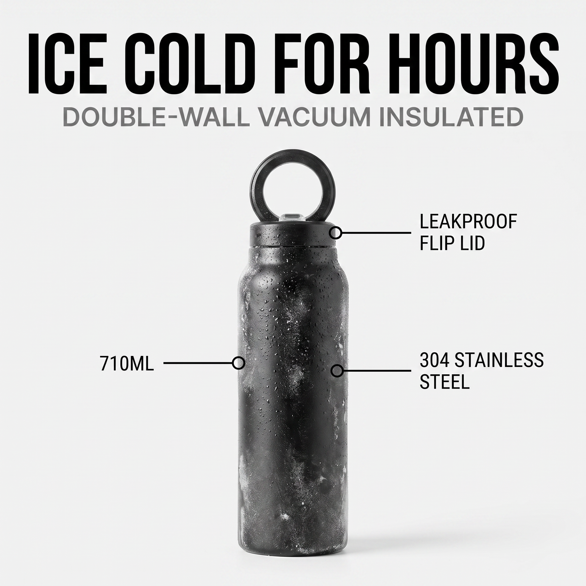 Ice cold for hours — insulation features