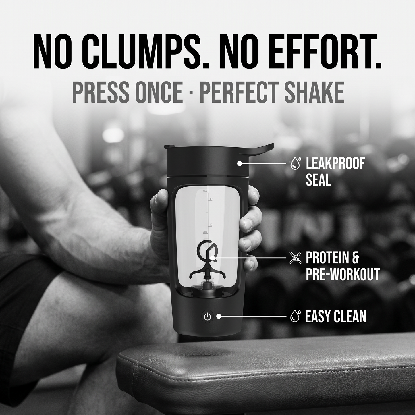 No clumps, no effort — shaker features