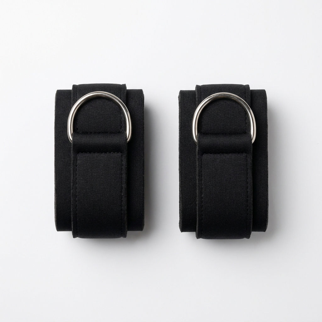 Pair of ankle straps flat lay